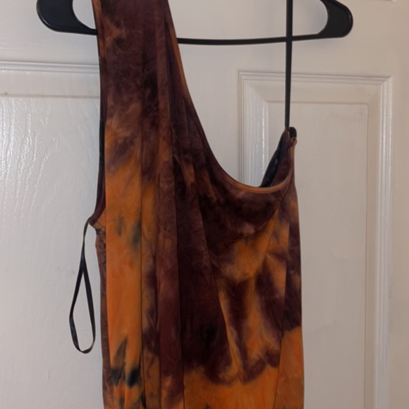 Shein One Shoulder Ruched Bust Tie Dye Bodycon Dress - Picture 5 of 5